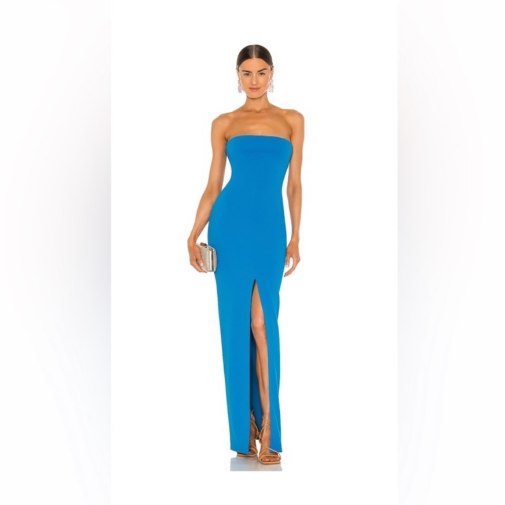 Blue Strapless Maxi Dress Solace London Size 4  Like New, worn once